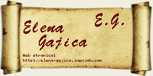 Elena Gajica vizit kartica
